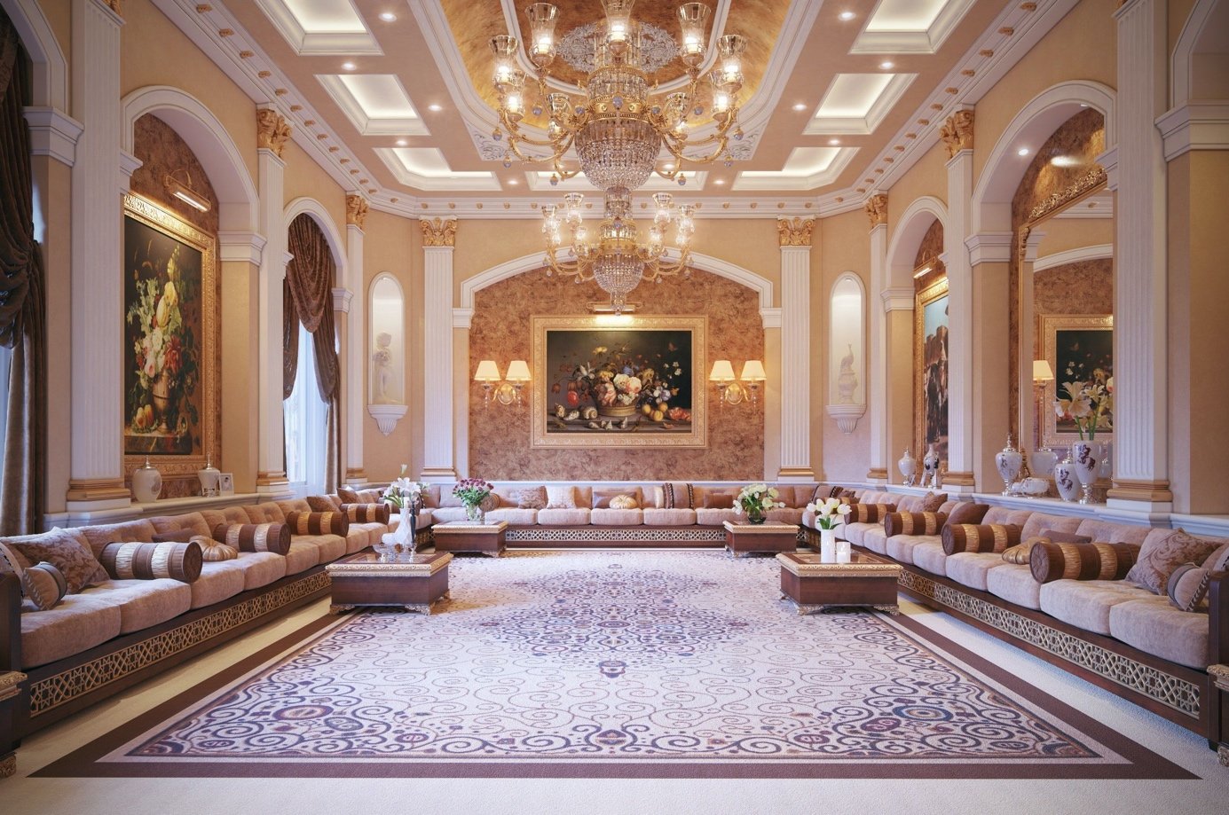grand salon marocain luxueux