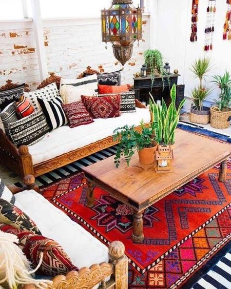 salons marocains modernes boheme