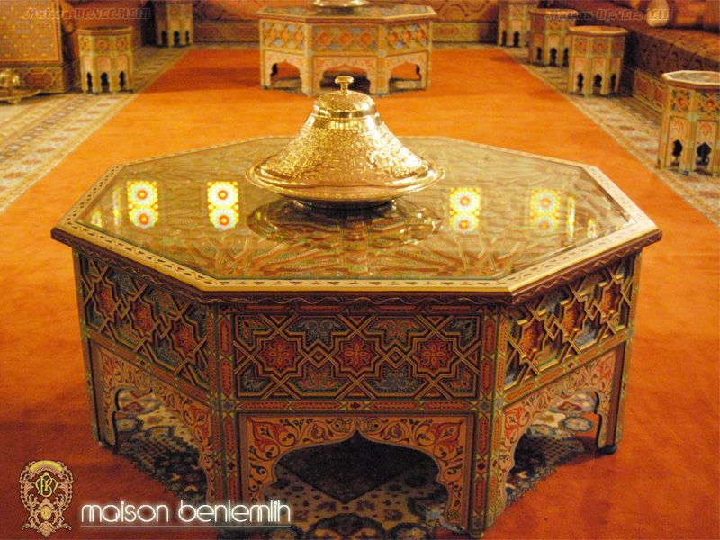 Table basse pour salon marocain