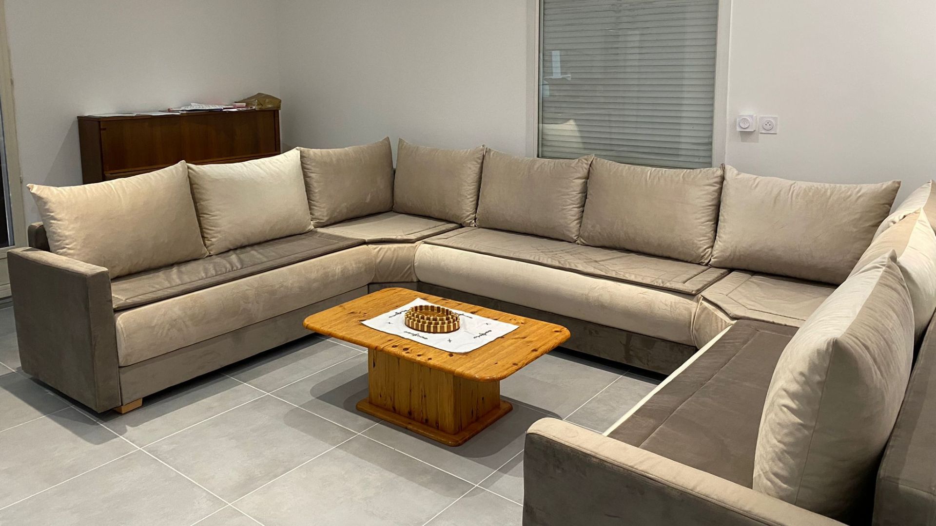 Salon marocain beige