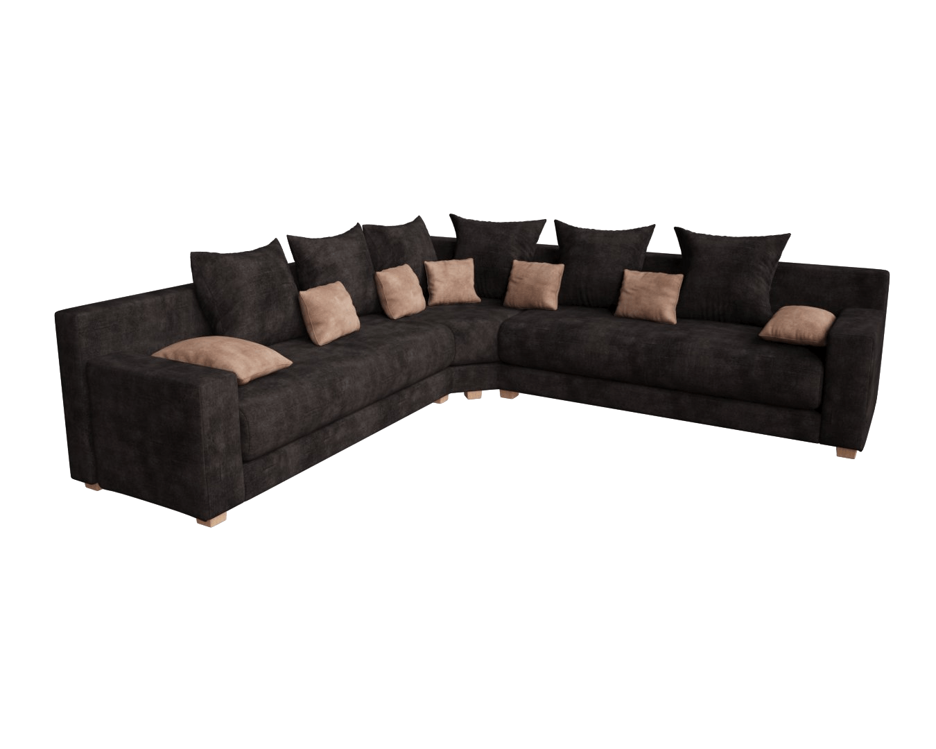 Canapé marocain moderne gris foncé