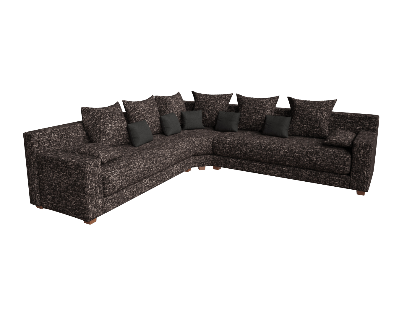 Canapé marocain moderne jacquard anthracite