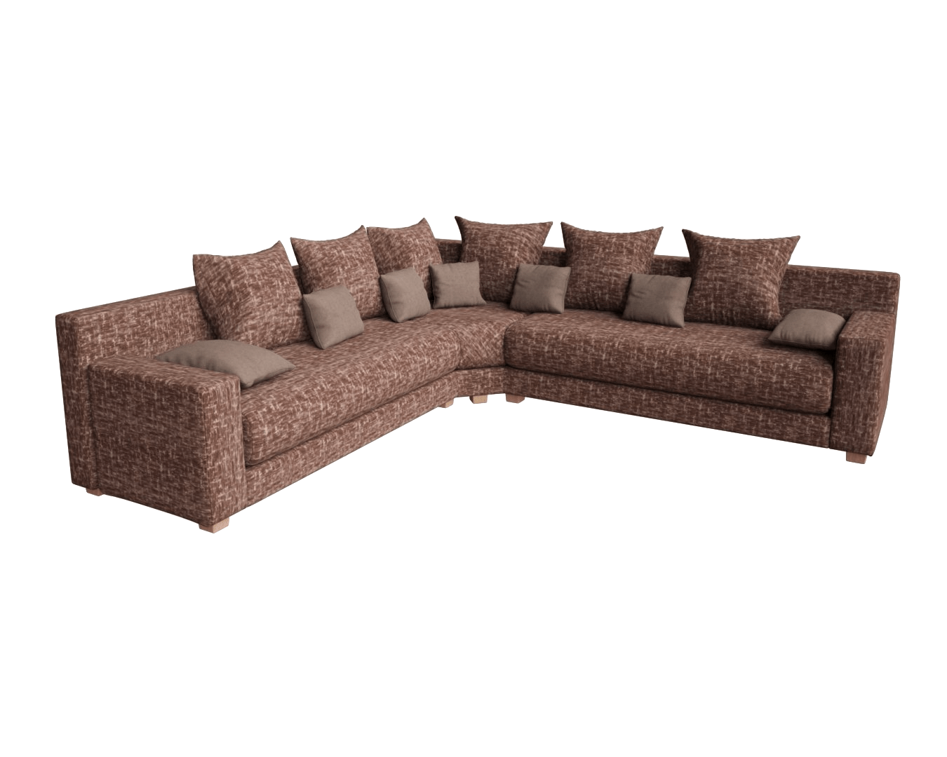 Canapé marocain moderne jacquard brun