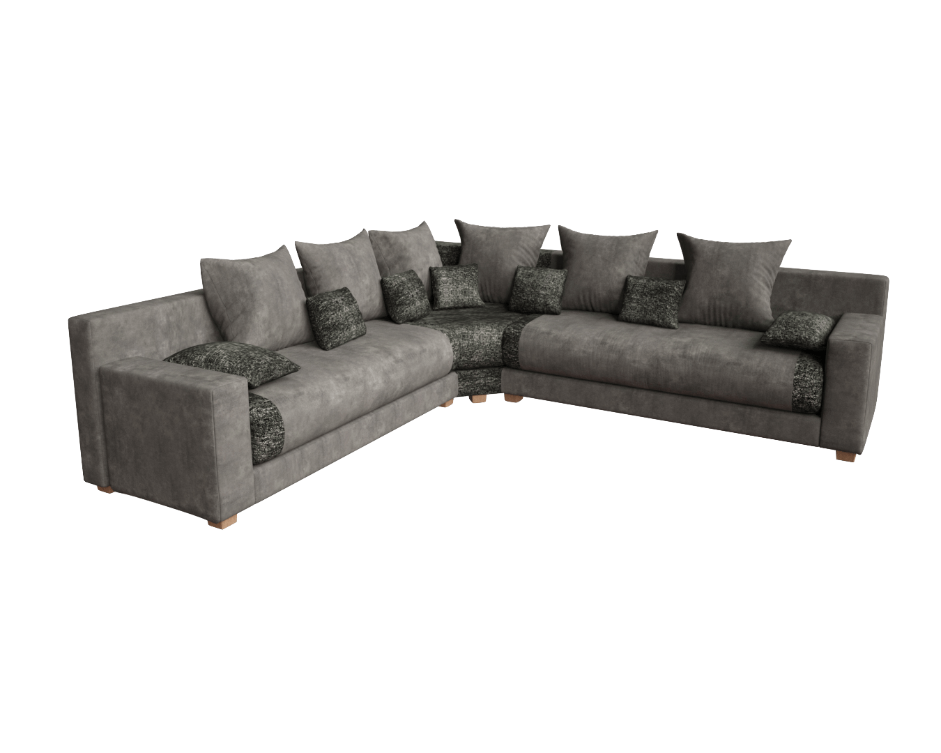 Canapé marocain moderne gris et noir
